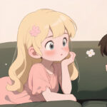Avatar anime đôi dễ thương với biểu cảm hạnh phúc trên nền pastel
