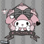 Hình nền Melody ngồi bên hoa trong khung cảnh nền pastel nhẹ nhàng