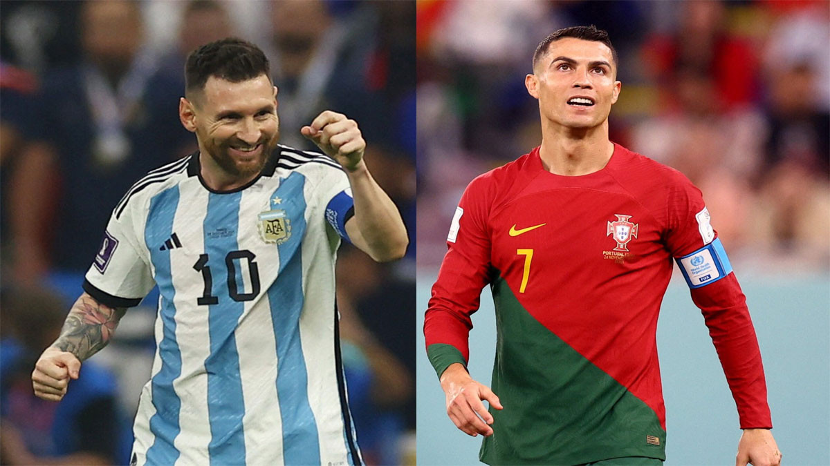 Ảnh Ronaldo cùng Messi