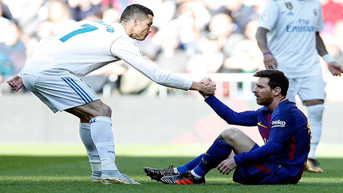 Ảnh Ronaldo cùng Messi