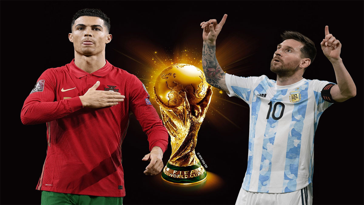 Ảnh Ronaldo cùng Messi