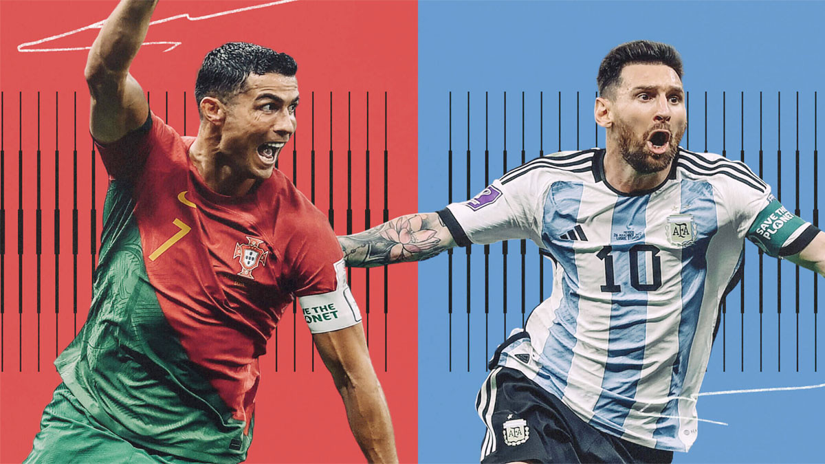 Ảnh Ronaldo cùng Messi