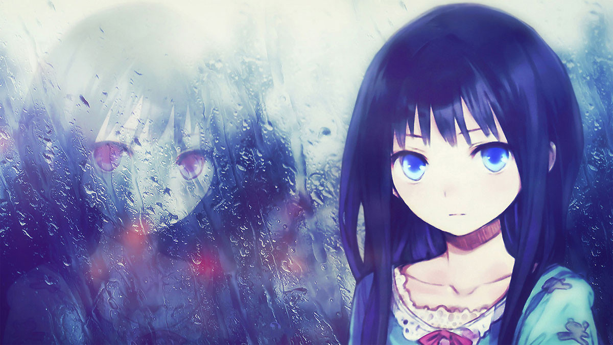 Anime buồn dưới mưa 1