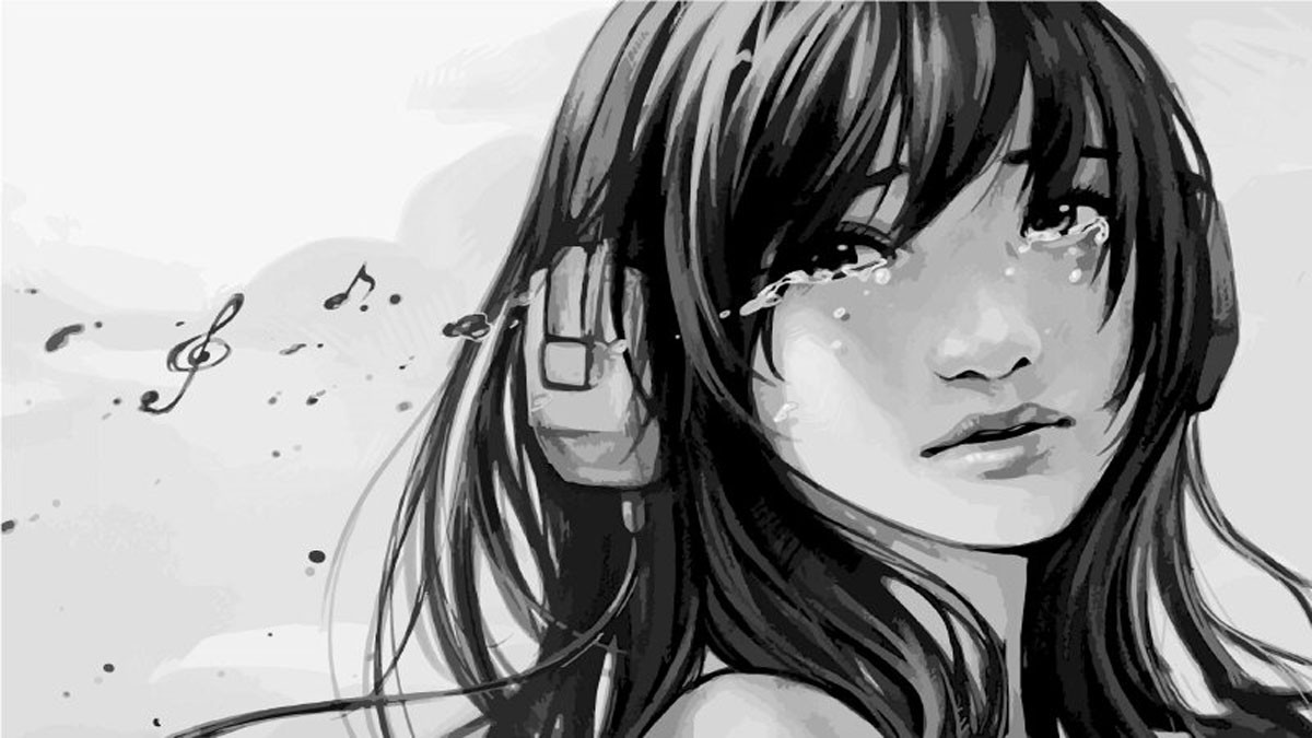 Anime buồn màu đen 4