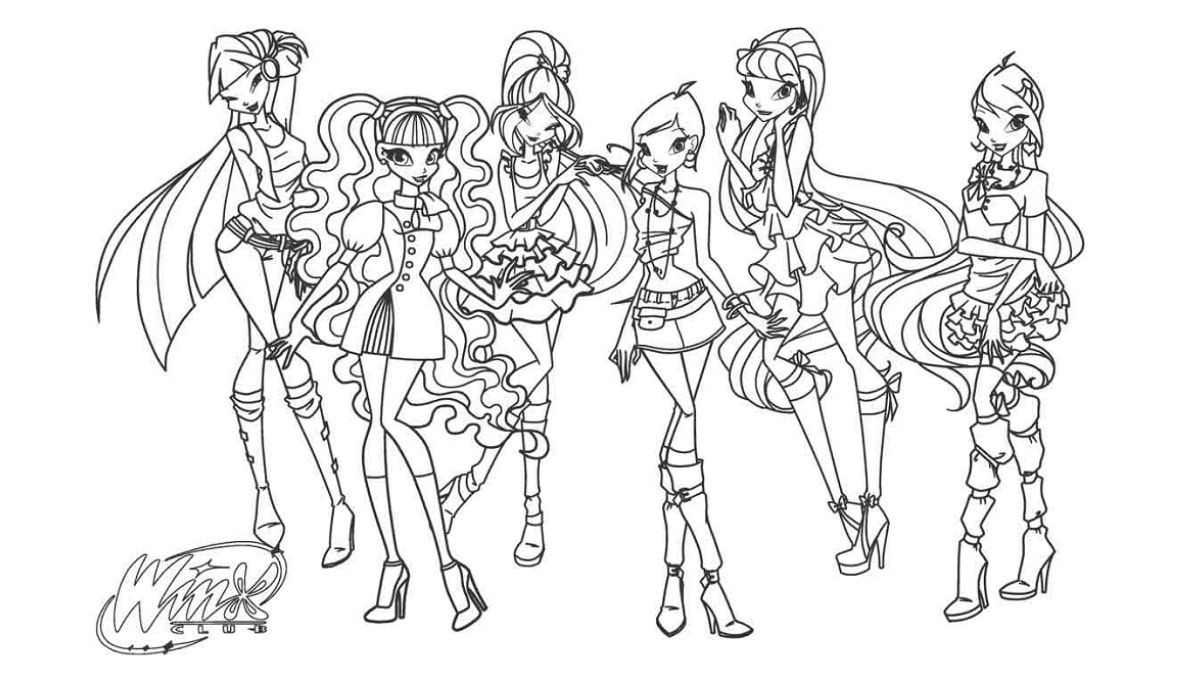 Bé sẽ yêu thích hình tô màu công chúa phép thuật Winx