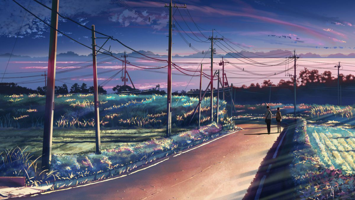 Cảnh đẹp làng quê trong anime buồn