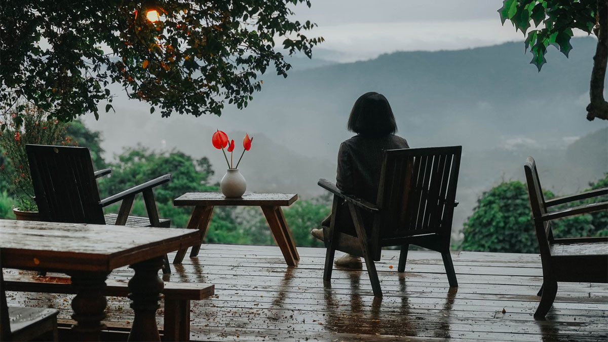 Cảnh mưa Đà Lạt buồn bã