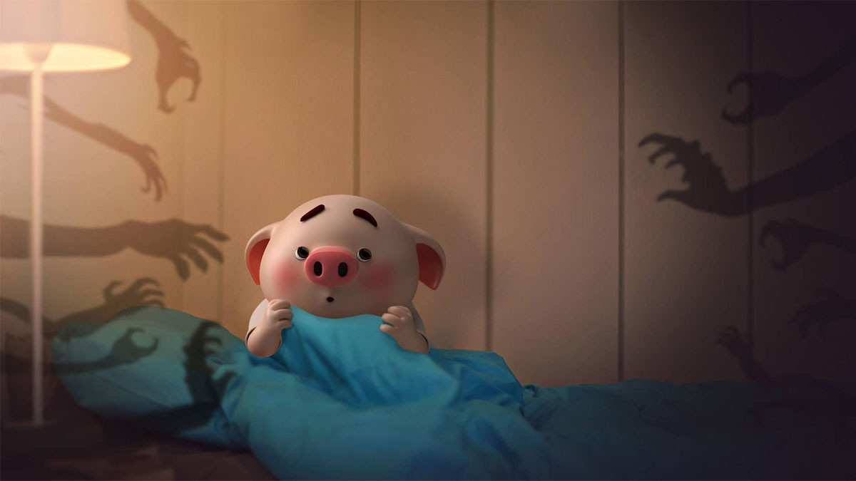 Chú lợn buồn cute 3