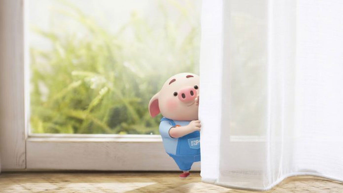 Chú lợn buồn cute 5