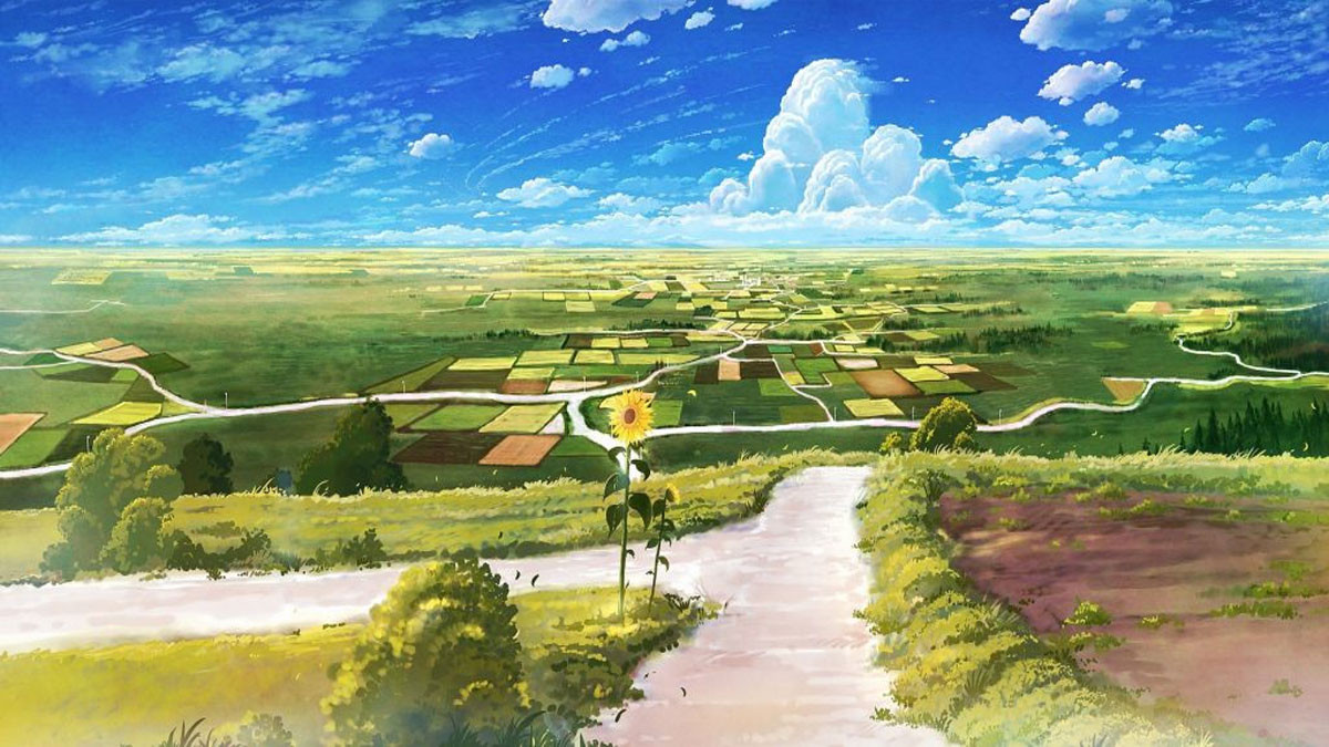 Hình ảnh làng quê buồn anime