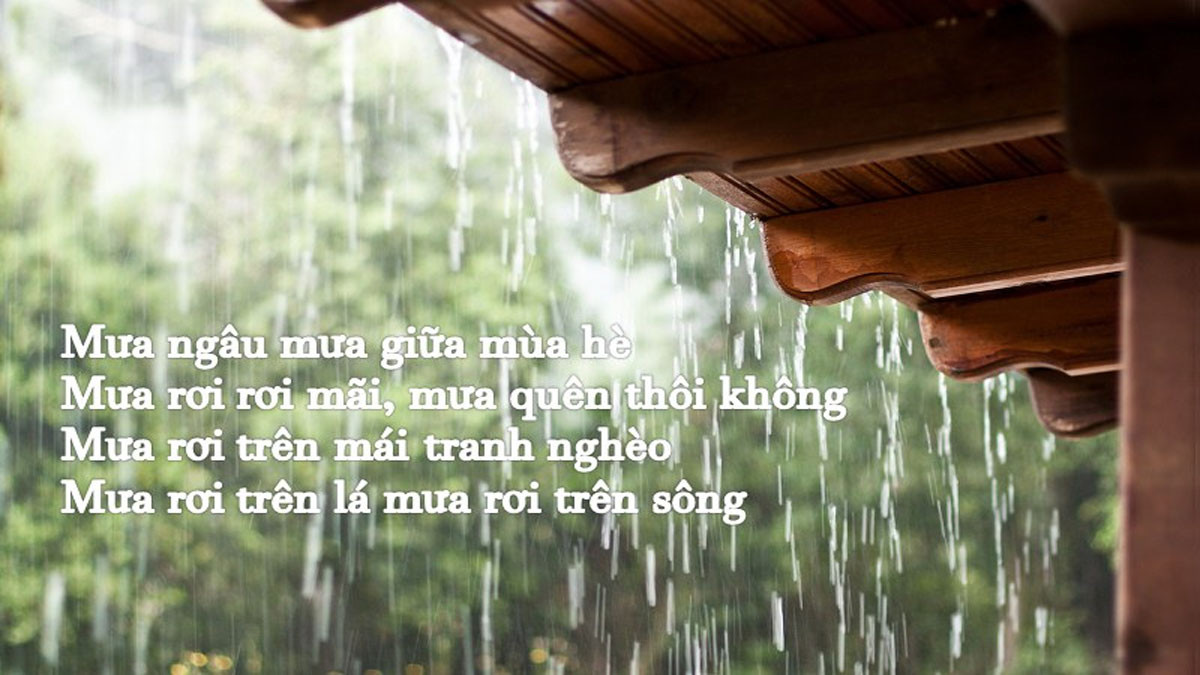 Hình ảnh mưa và nỗi buồn