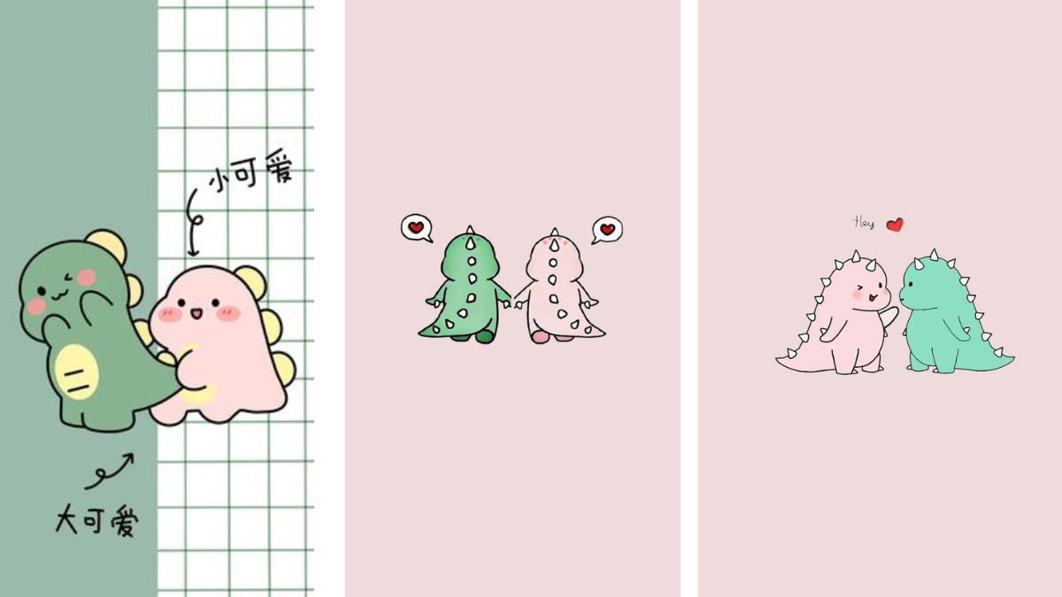 Hình nền điện thoại cute khủng long