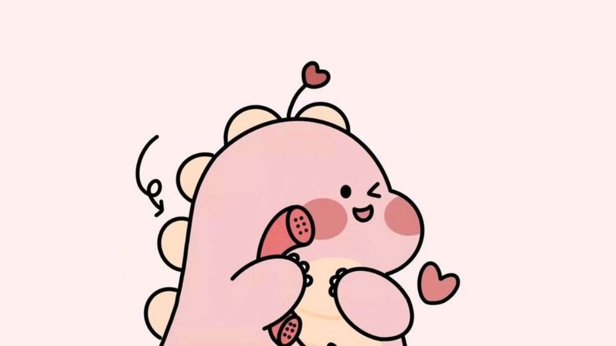 Hình nền điện thoại cute khủng long
