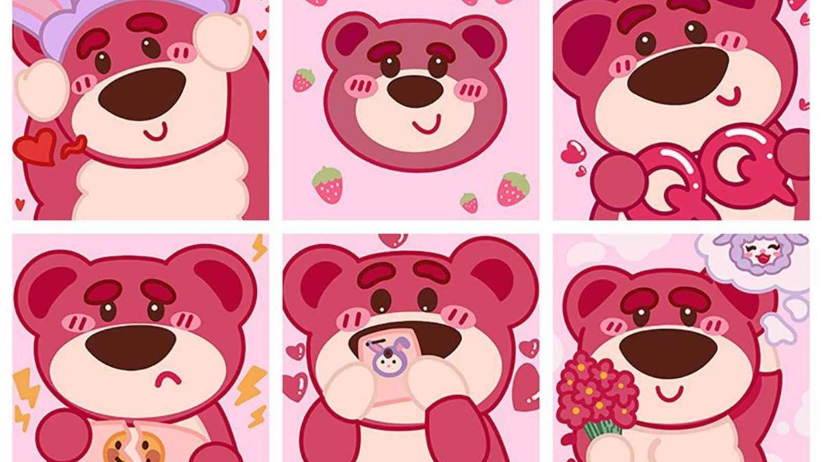 Hình nền nữ cute - Gấu dâu Lotso