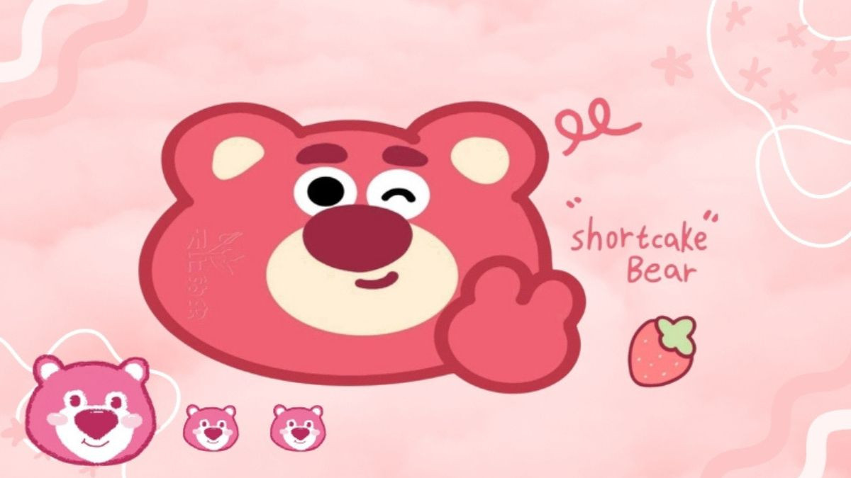 Hình nền nữ cute - Gấu dâu Lotso