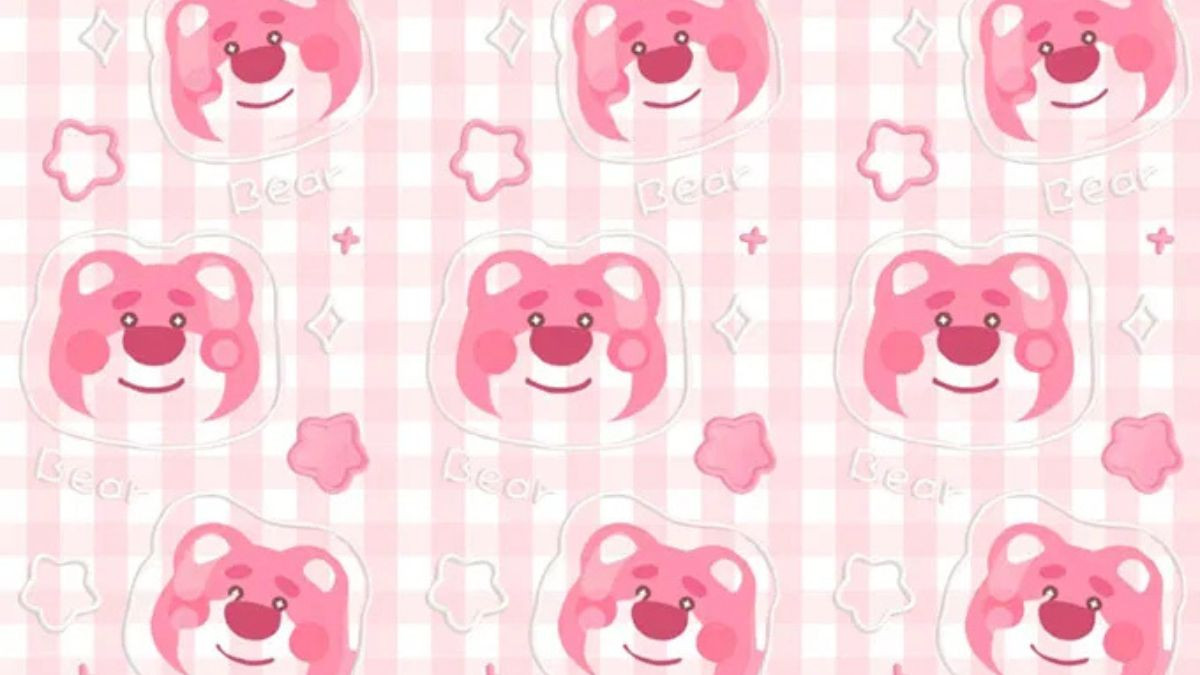 Hình nền nữ cute - Gấu dâu Lotso