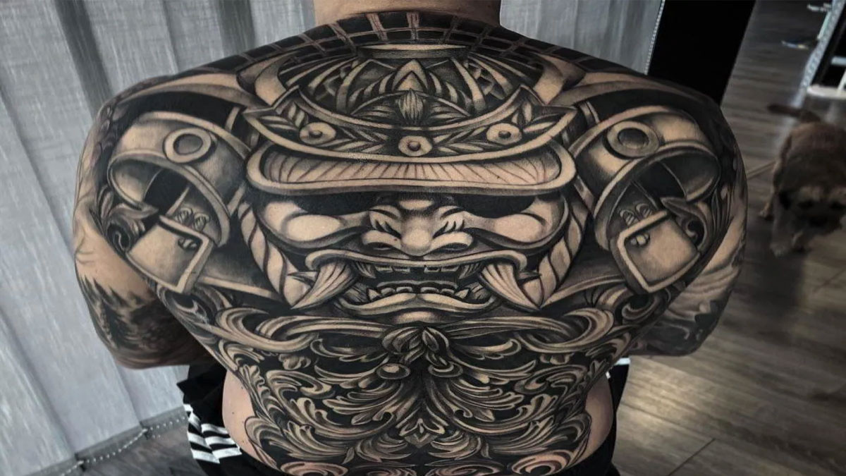 Hình xăm full lưng samurai