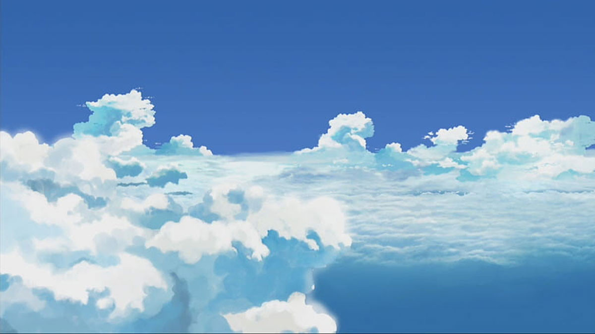Khung cảnh bầu trời anime đẹp