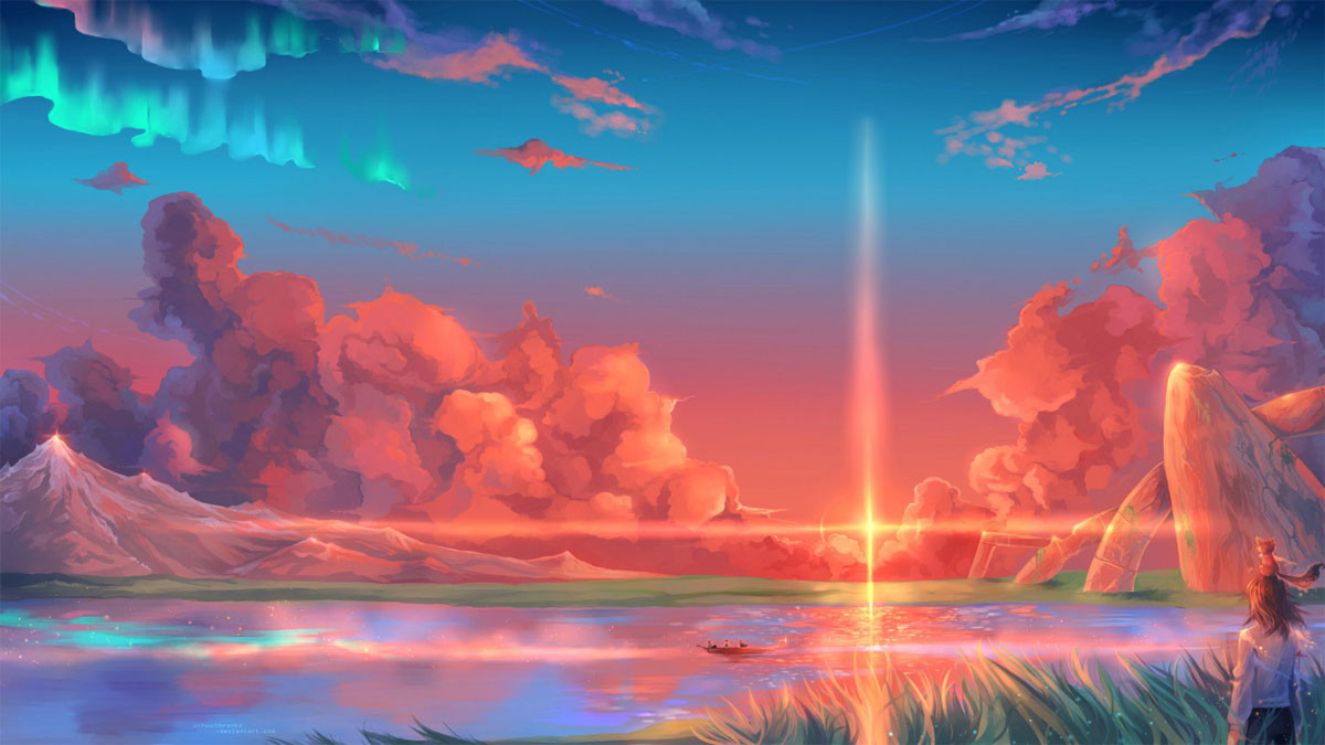 Khung cảnh chill anime buồn