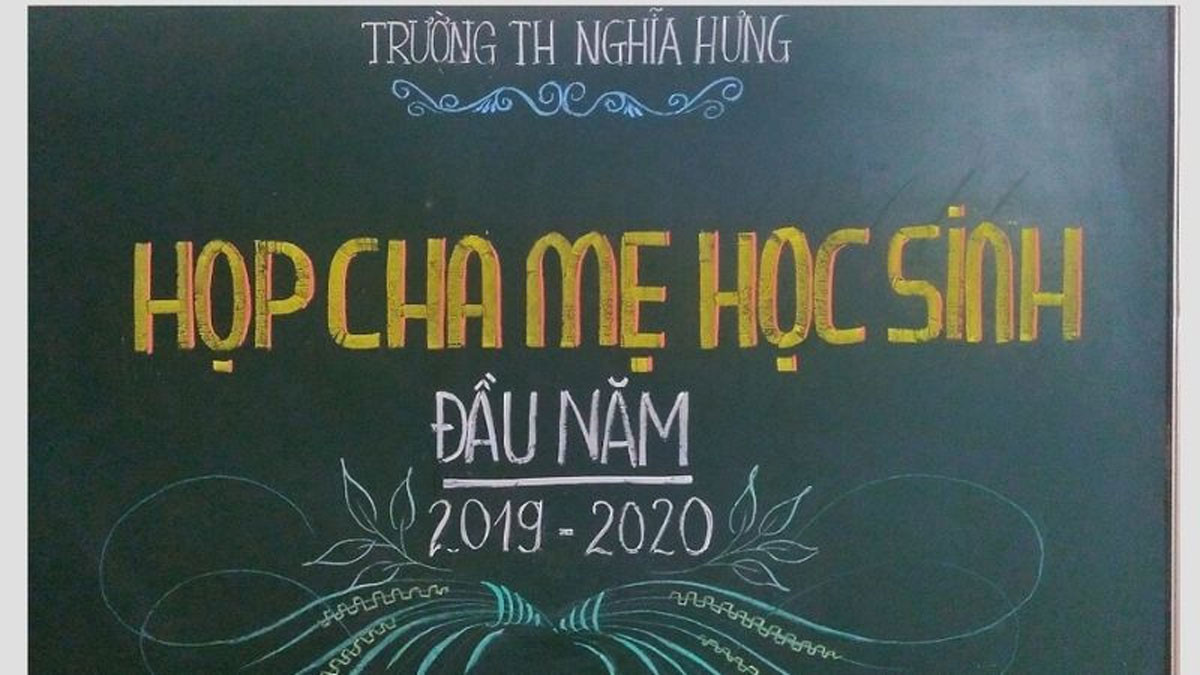Mẫu bảng họp phụ huynh đầy sáng tạo và cuốn hút