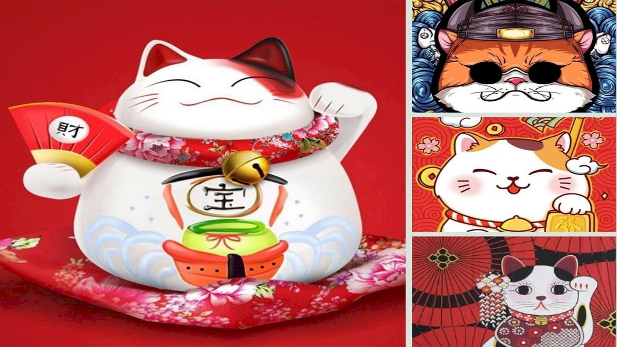 Mèo thần tài cute