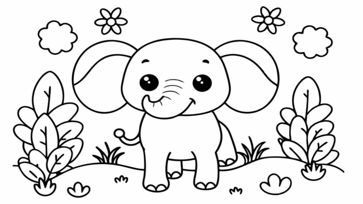 Tranh tô màu cho bé chủ đề động vật